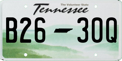 TN license plate B2630Q