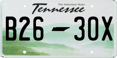 TN license plate B2630X