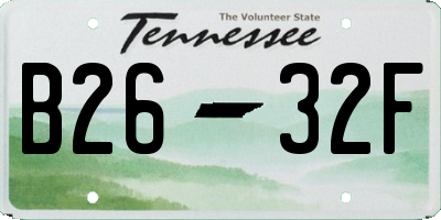 TN license plate B2632F