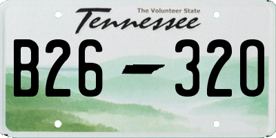 TN license plate B2632O