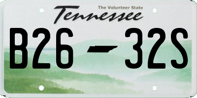 TN license plate B2632S
