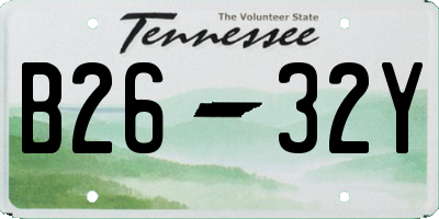 TN license plate B2632Y