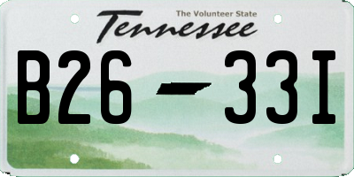 TN license plate B2633I