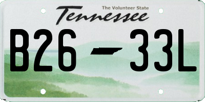 TN license plate B2633L