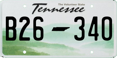 TN license plate B2634O