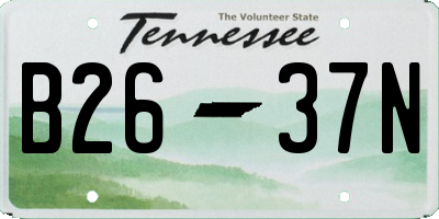 TN license plate B2637N