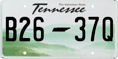 TN license plate B2637Q