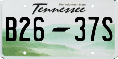 TN license plate B2637S