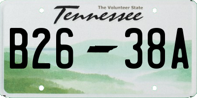 TN license plate B2638A