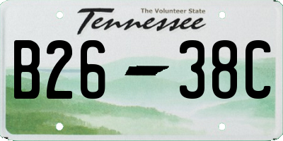 TN license plate B2638C