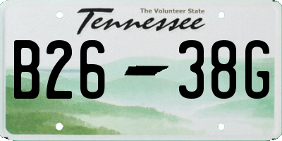 TN license plate B2638G