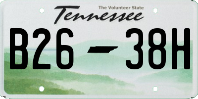 TN license plate B2638H
