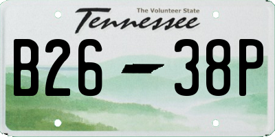 TN license plate B2638P