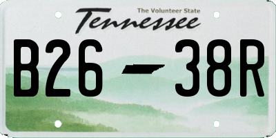 TN license plate B2638R