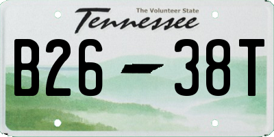 TN license plate B2638T