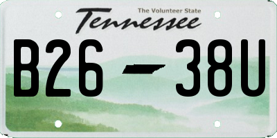 TN license plate B2638U