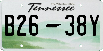 TN license plate B2638Y