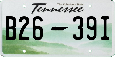 TN license plate B2639I