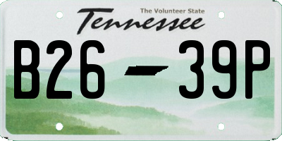 TN license plate B2639P