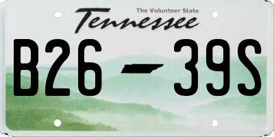 TN license plate B2639S
