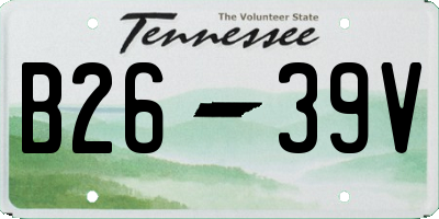 TN license plate B2639V