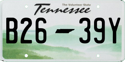 TN license plate B2639Y