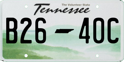 TN license plate B2640C