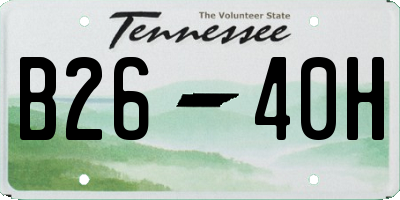 TN license plate B2640H