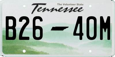 TN license plate B2640M