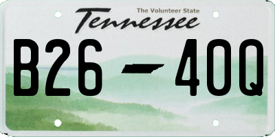 TN license plate B2640Q