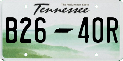 TN license plate B2640R