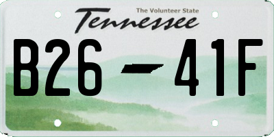 TN license plate B2641F