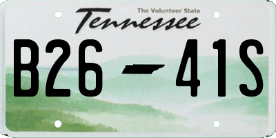 TN license plate B2641S