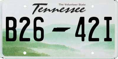 TN license plate B2642I