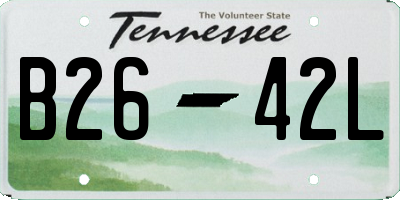 TN license plate B2642L