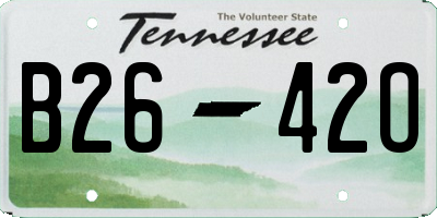 TN license plate B2642O