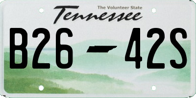 TN license plate B2642S