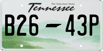 TN license plate B2643P