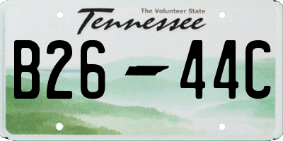 TN license plate B2644C