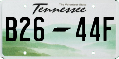 TN license plate B2644F