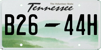 TN license plate B2644H