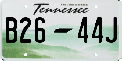TN license plate B2644J