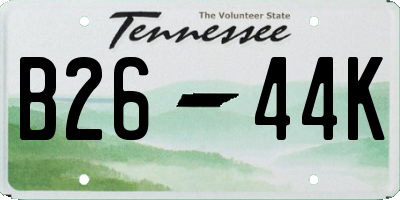 TN license plate B2644K