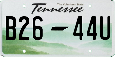 TN license plate B2644U