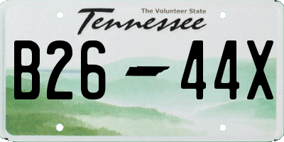 TN license plate B2644X