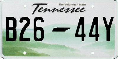 TN license plate B2644Y