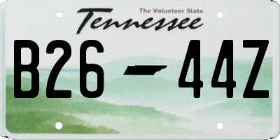 TN license plate B2644Z