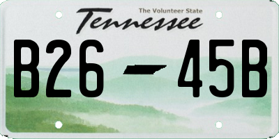 TN license plate B2645B