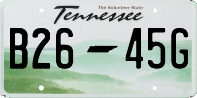 TN license plate B2645G