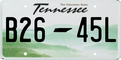TN license plate B2645L